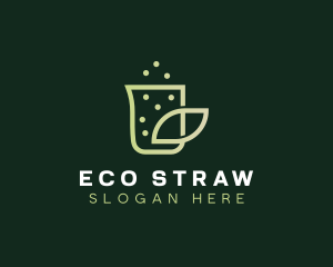 Organic Eco Beaker  logo design