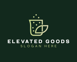 Organic Eco Beaker  logo design