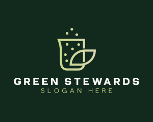 Organic Eco Beaker  logo design