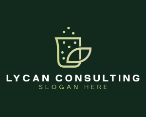 Organic Eco Beaker  logo design