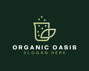 Organic Eco Beaker  logo design