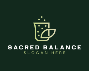 Organic Eco Beaker  logo design