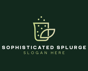 Organic Eco Beaker  logo design