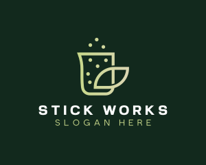 Organic Eco Beaker  logo design