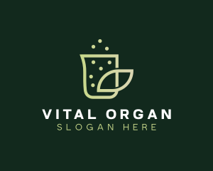 Organic Eco Beaker  logo design