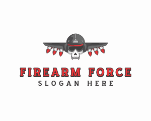 Skull Aircraft Military logo design