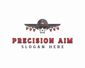 Skull Aircraft Military logo design