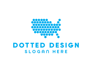 USA Dot Map logo design