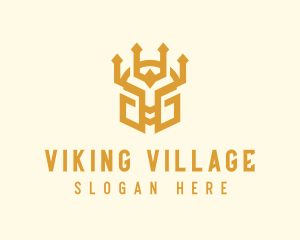 Viking Warrior Helmet logo design