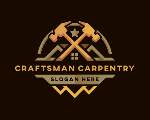 Hammer Carpenter Tools logo design