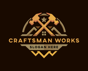 Hammer Carpenter Tools logo design