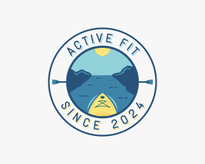 Kayak Paddle Fitness logo design