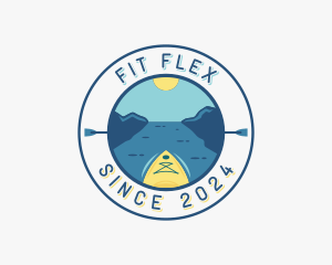 Kayak Paddle Fitness logo design