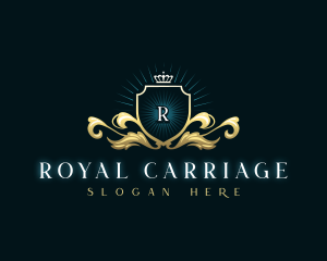 Elegant Royal Crown Shield logo design