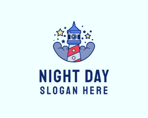 Night Camera Tower logo design