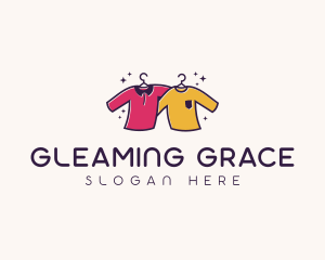 Sparkling T-shirt Clean Laundry logo design