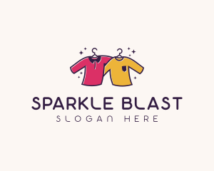 Sparkling T-shirt Clean Laundry logo design