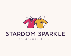 Sparkling T-shirt Clean Laundry logo design