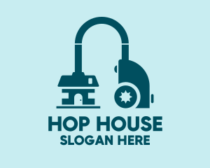 Vacuum Cleaner House logo design