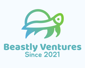 Turtle Sea Creature logo design