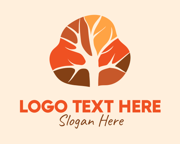 Fall Season Tree Abstract logo