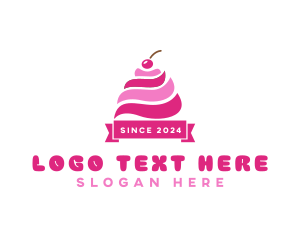 Cherry Ice Cream Sundae Logo