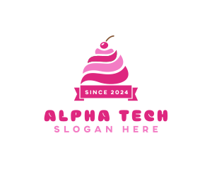 Cherry Ice Cream Sundae logo design