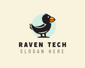 Cute Crow Character logo design