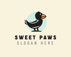 Cute Crow Character logo design