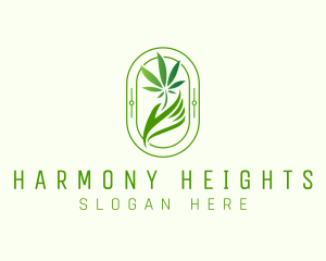 Marijuana Plant Hand logo