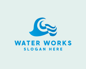 Splash Water Wave logo design