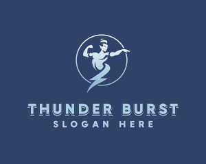 Thunder Bolt Genie logo design