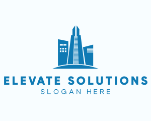 High Rise Tower Building logo design