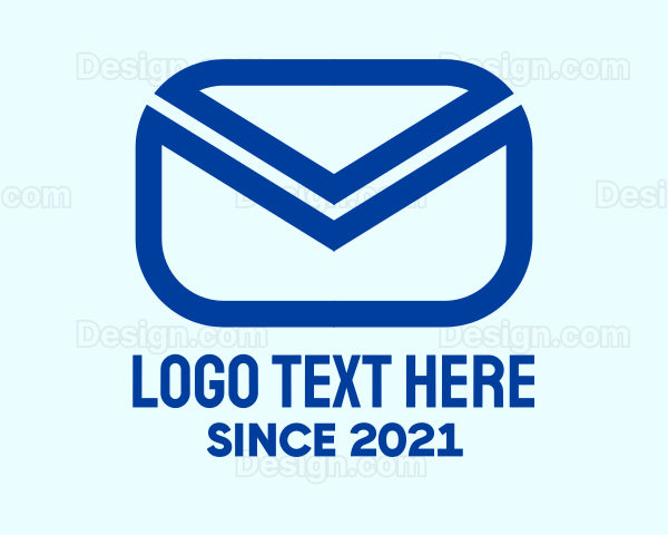 Blue Mail Envelope Logo