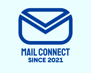 Blue Mail Envelope  logo design