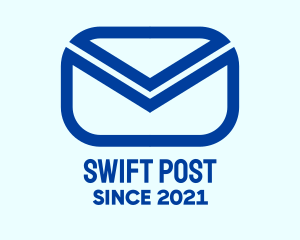 Blue Mail Envelope  logo design