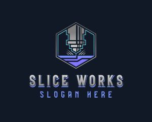 CNC Laser Fabrication logo design