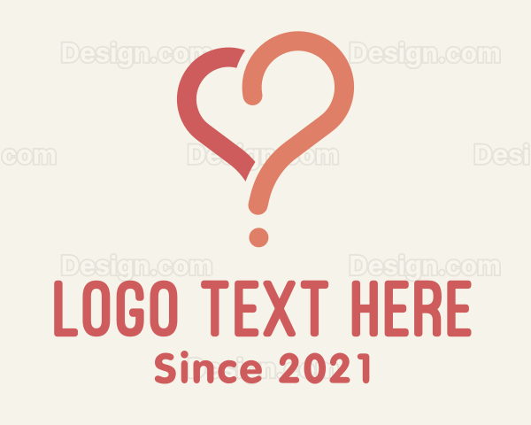 Love Heart Question Logo