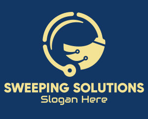 Broom Cleaning Technology  logo design