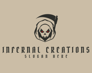 Angry Grim Reaper logo design