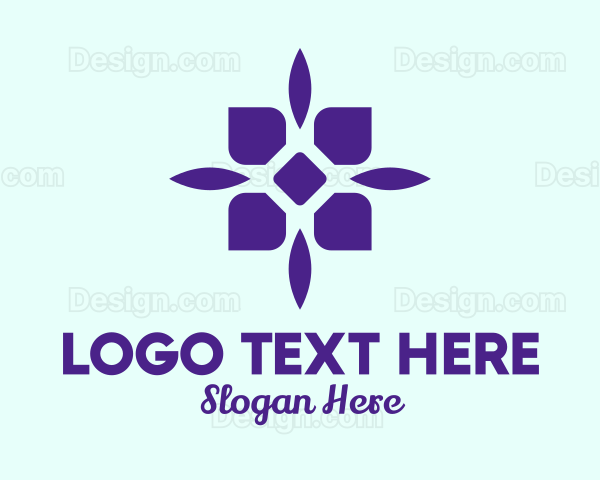 Simple Purple Flower Logo