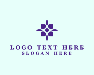 Simple Purple Flower  logo