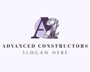 Flower Leaves Letter A logo design