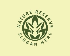 Natural Yoga Leaves logo design