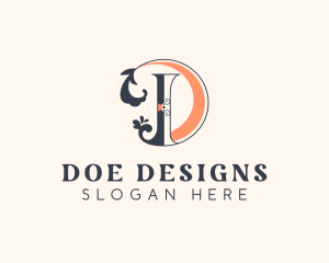 Stylish Boutique Letter D logo design