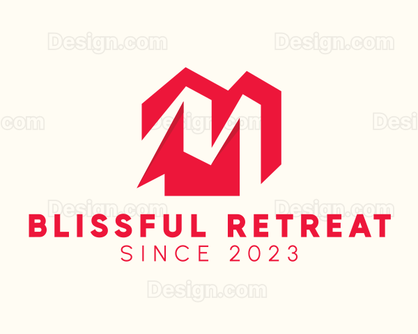Red Residential Home Letter M Logo