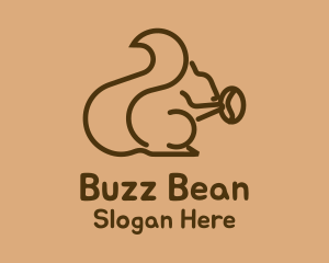 Squirrel Coffee Bean logo design