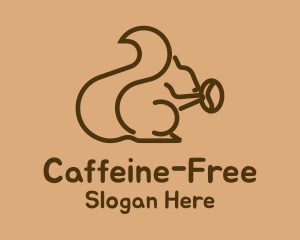 Squirrel Coffee Bean logo design