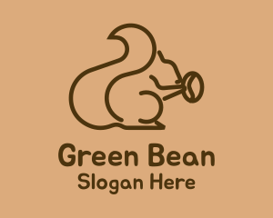 Squirrel Coffee Bean logo design