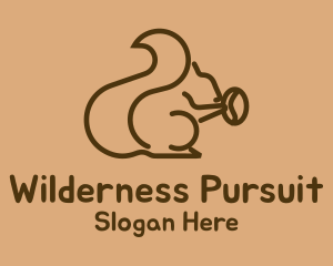 Squirrel Coffee Bean logo design